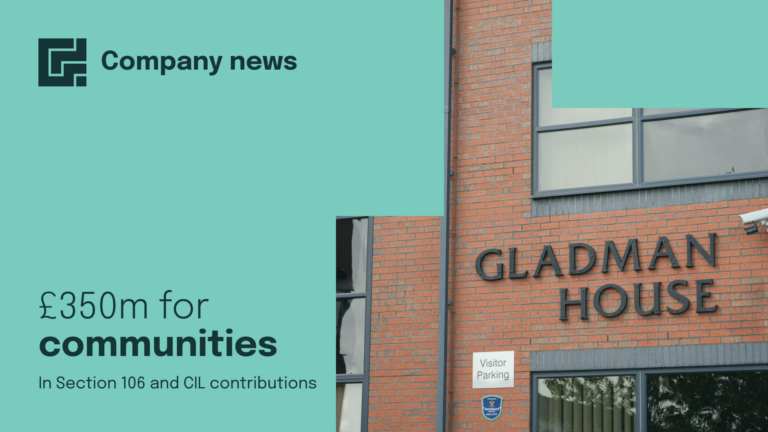 Gladman Passes £350 Million in Community Infrastructure Contributions